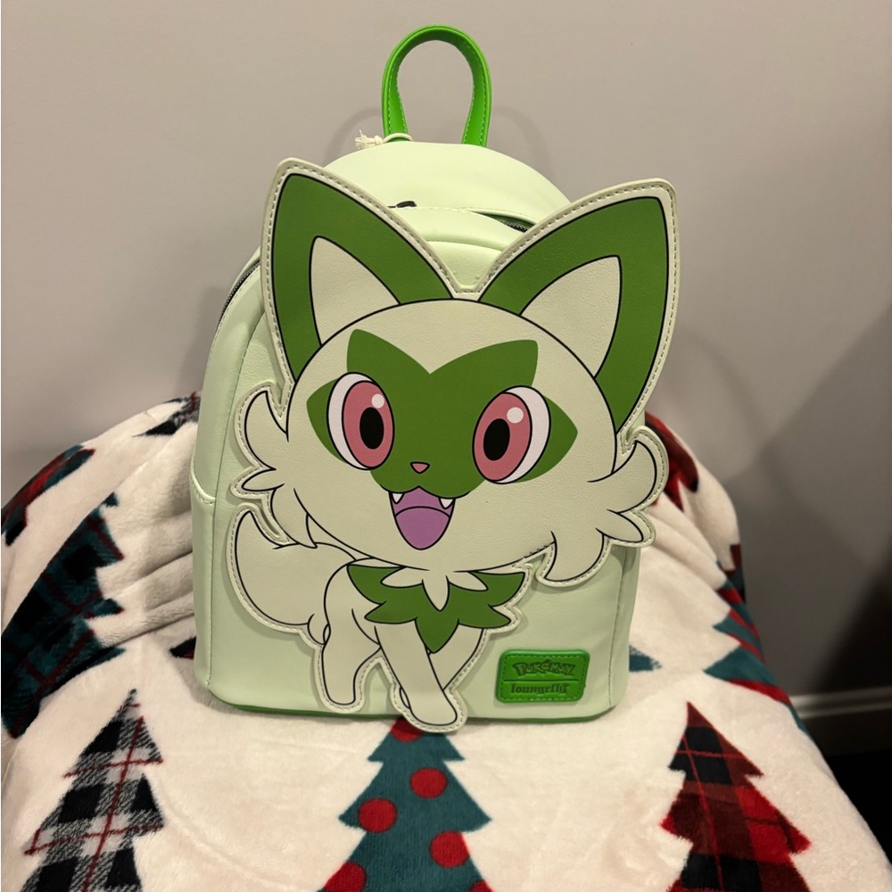 Loungefly Light Green and White Kids Backpack